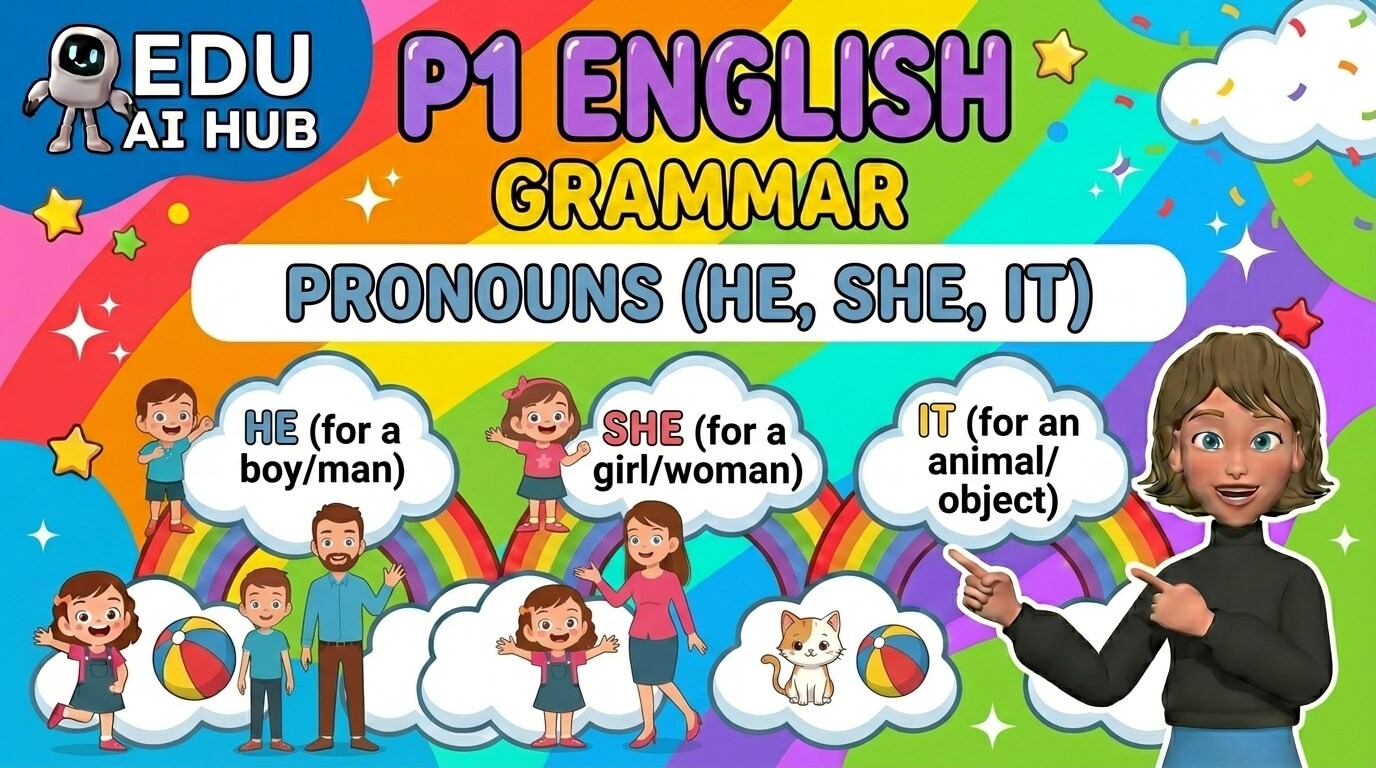 Pronouns (he, she, it) → Grammar